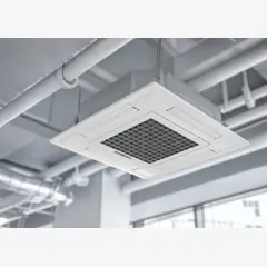 Klimakonwektor kasetonowy Mycond MCFK A2 we wnętrzu industrialnym pod sufitem, Polska